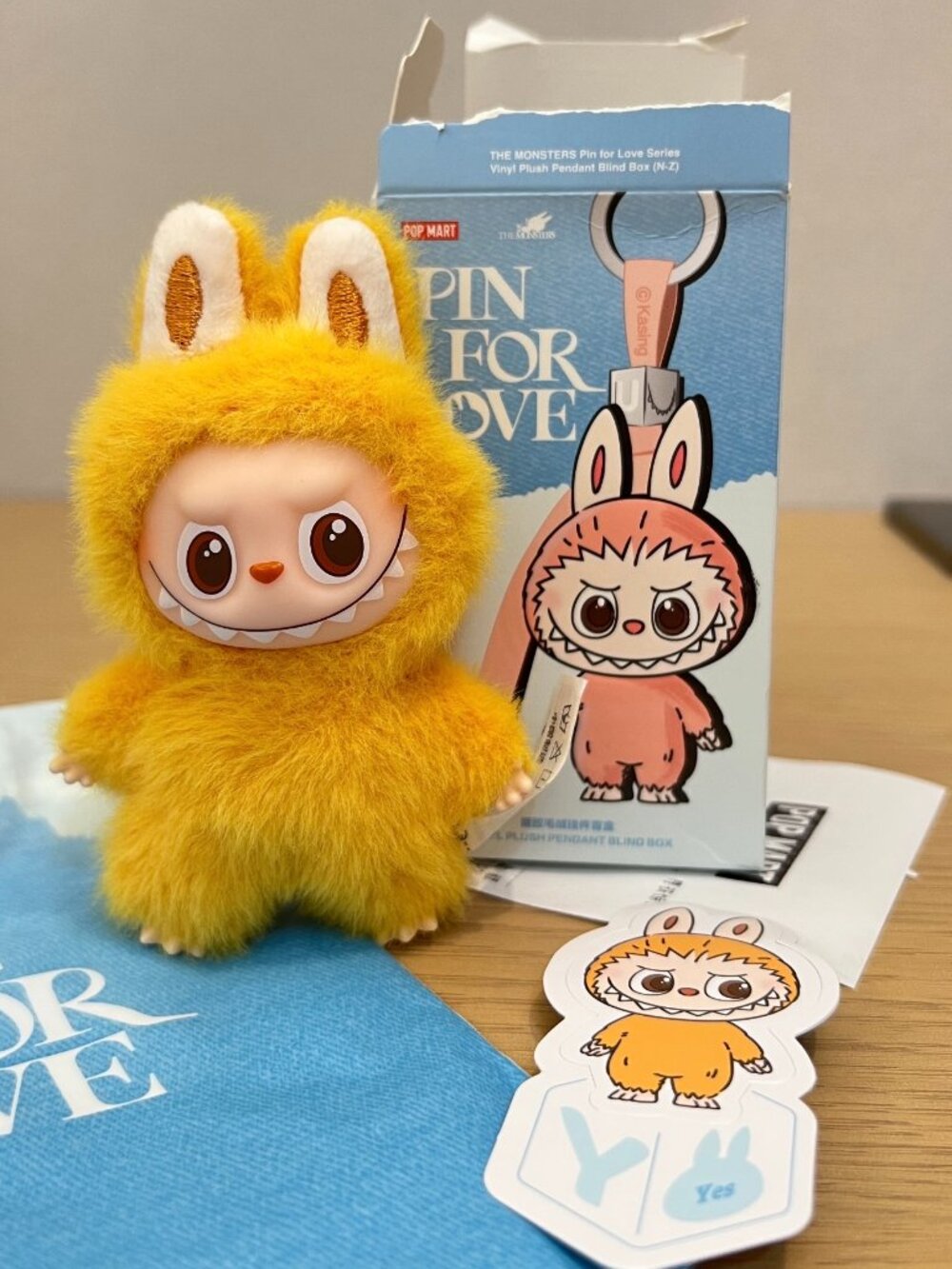 Authentic Labubu 4.0 Pin for Love Letter Y | Cheap Clearance Price Ready to Ship